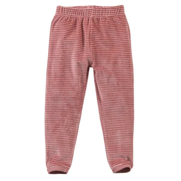 Pololo People Wear Organic Nicki-Pyjama, rosa geringelt, aus 100% Baumwolle (Bio) Blitzangebot