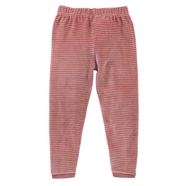 Pololo People Wear Organic Nicki-Pyjama, rosa geringelt, aus 100% Baumwolle (Bio) Blitzangebot