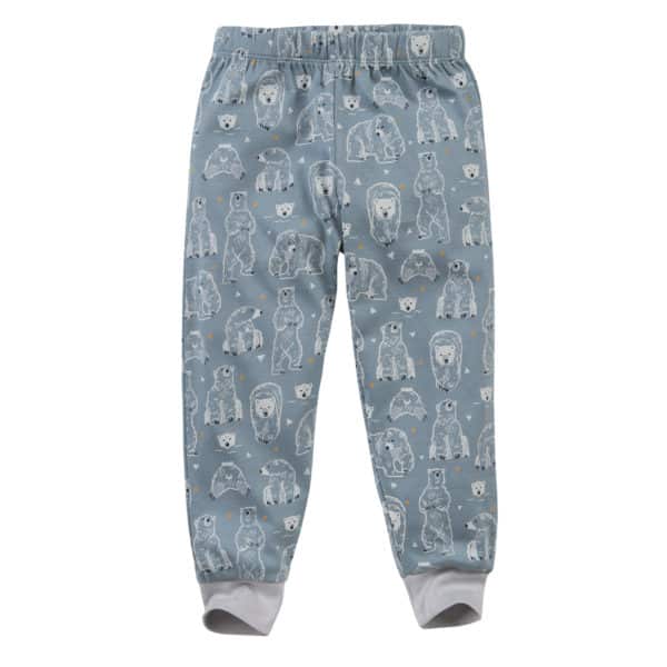 Pololo People Wear Organic Pyjama, petrol bedruckt mit Motiv “Eisbär”, aus 100% Baumwolle (Bio) Neuheiten