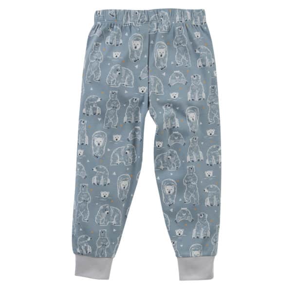 Pololo People Wear Organic Pyjama, petrol bedruckt mit Motiv “Eisbär”, aus 100% Baumwolle (Bio) Neuheiten