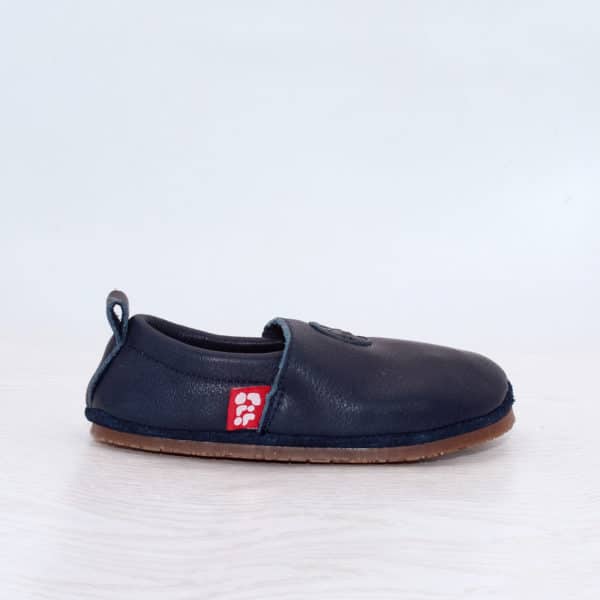 Pololo Barfußschuh Uni Leder Blau Rabatte dieses Monats