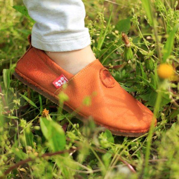 Pololo Barfußschuh Uni Leder Hellbraun Outlet