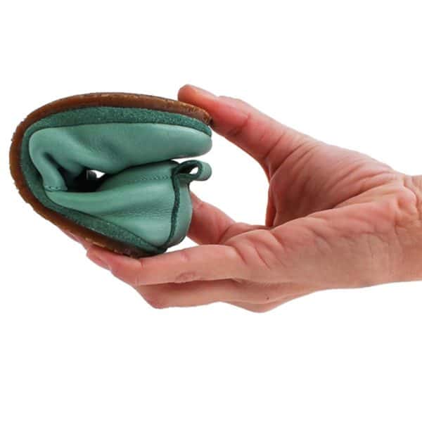 Pololo Barfußschuh Uni Leder Hellgrün Auslauf