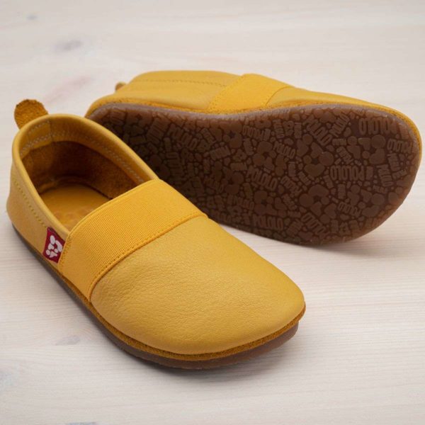 Pololo Outdoor Barfußschuh “Elastico” Gelb mit Gummisohle – Restgrößen 30-34 Fabrikverkauf