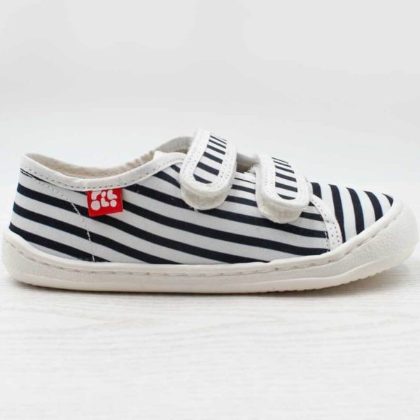 Pololo Barfuß-Sneaker Blau gestreift Restgrößen Exklusivangebot
