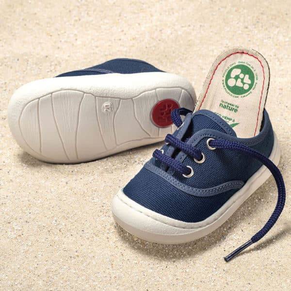 Pololo “Pepe” Baumwoll-Sneaker blau Blitzangebot