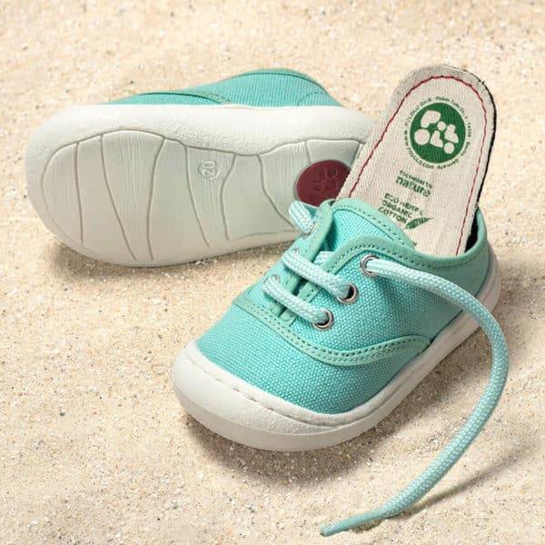 Pololo “Pepe” Baumwoll-Sneaker türkis Zeitlich begrenztes Angebot