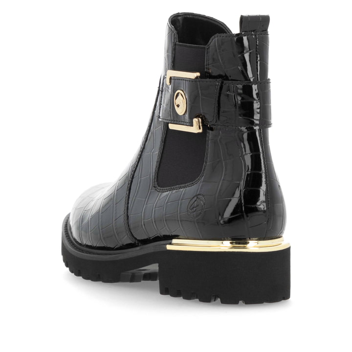 Remonte Artikelnummer D8684-03 remonte Damen Chelsea Boots lackschwarz Clearance-Verkauf
