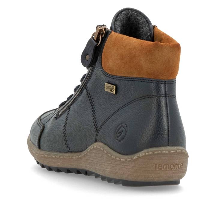 Remonte Artikelnummer R1457-14 remonte Damen Schnürschuhe dunkelblau-nougatbraun Im Verkauf