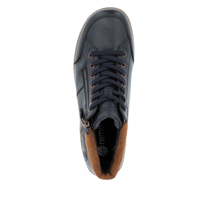 Remonte Artikelnummer R1457-14 remonte Damen Schnürschuhe dunkelblau-nougatbraun Im Verkauf