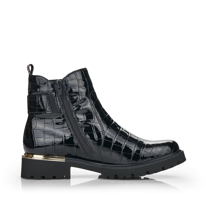 Remonte Artikelnummer D8684-02 remonte Damen Chelsea Boots lackschwarz Fabrikverkauf