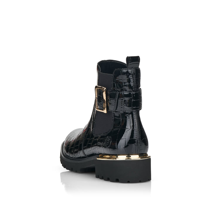 Remonte Artikelnummer D8684-02 remonte Damen Chelsea Boots lackschwarz Fabrikverkauf