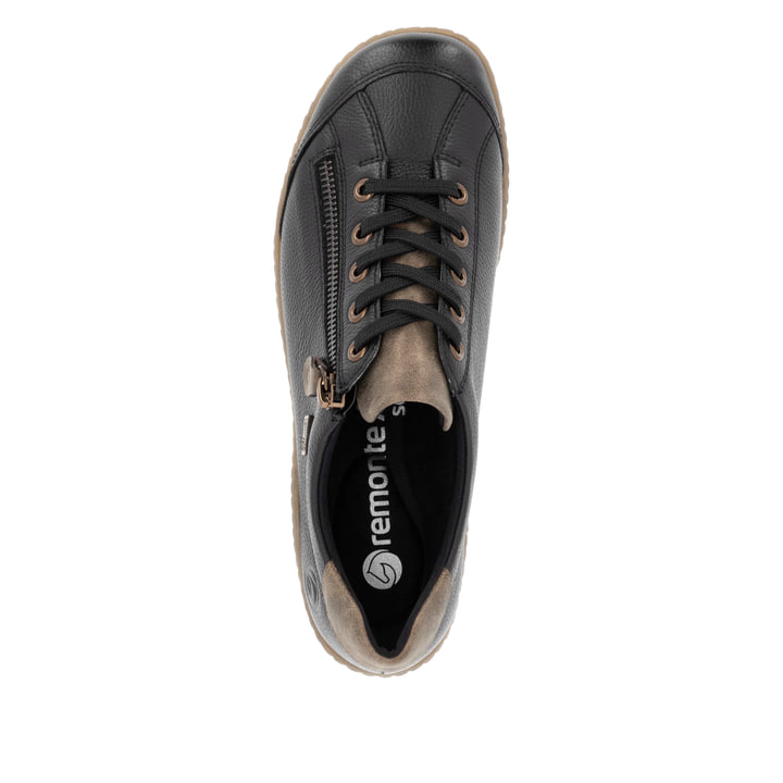 Remonte Artikelnummer R1402-08 remonte Damen Schnürschuhe urbanschwarz-zimtbraun Großer Ausverkauf
