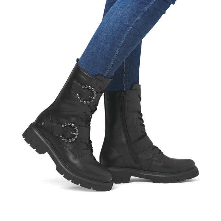 Remonte Artikelnummer D1W70-00 remonte Damen Schnürstiefel tiefschwarz Online Shopping
