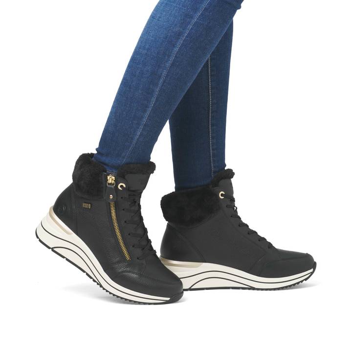 Remonte Artikelnummer D0T77-02 remonte Damen Schnürstiefel asphaltschwarz Hotsell