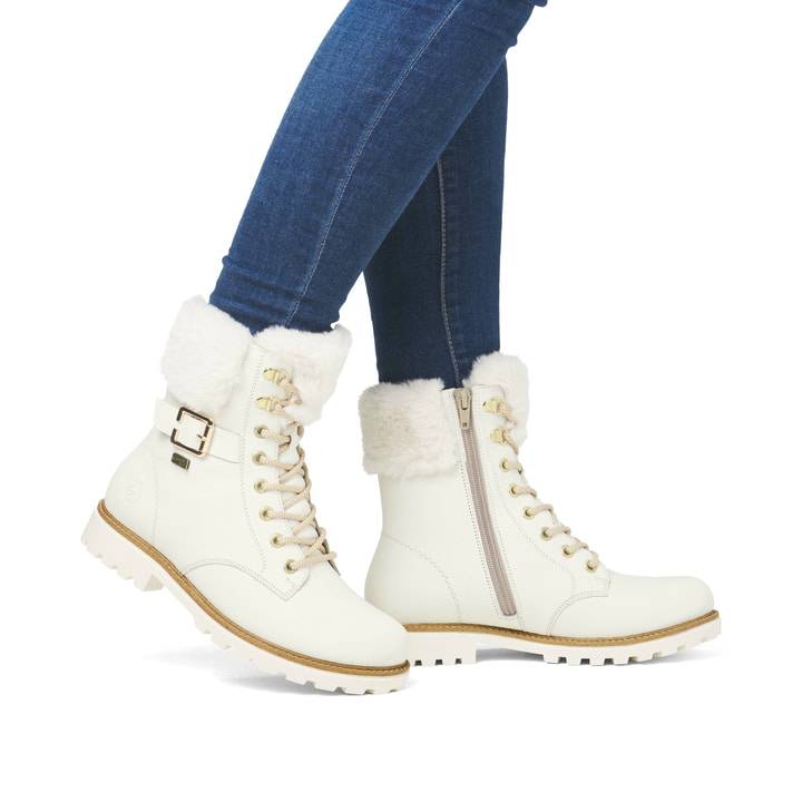 Remonte Artikelnummer D8481-80 remonte Damen Schnürstiefel macchiatoweiß Günstiger Verkauf