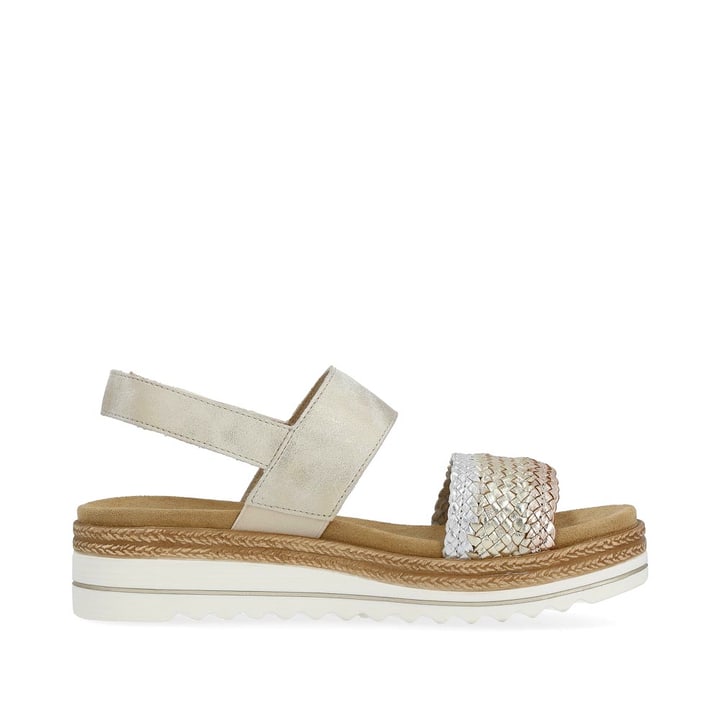 Remonte Artikelnummer D0Q56-90 remonte Damen Riemchensandalen beige-metallic Fabrikverkauf