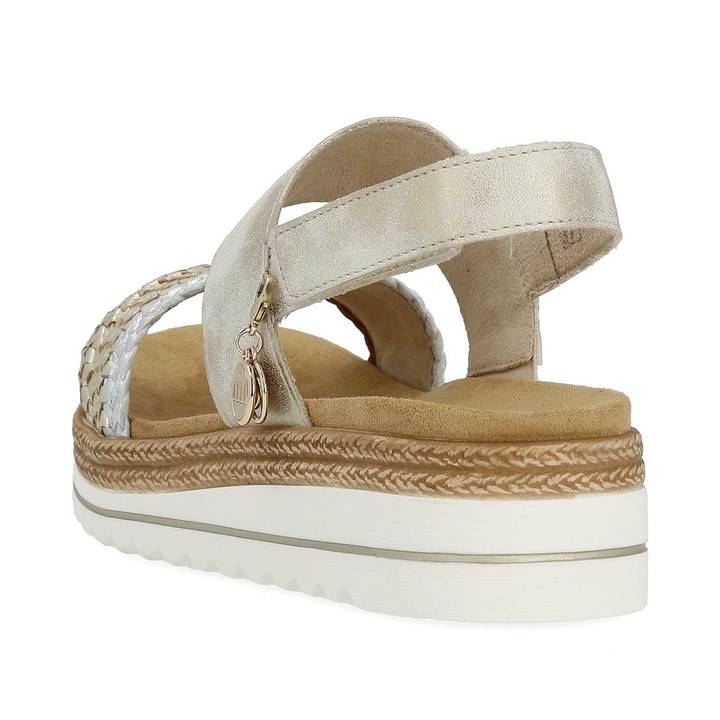 Remonte Artikelnummer D0Q56-90 remonte Damen Riemchensandalen beige-metallic Fabrikverkauf