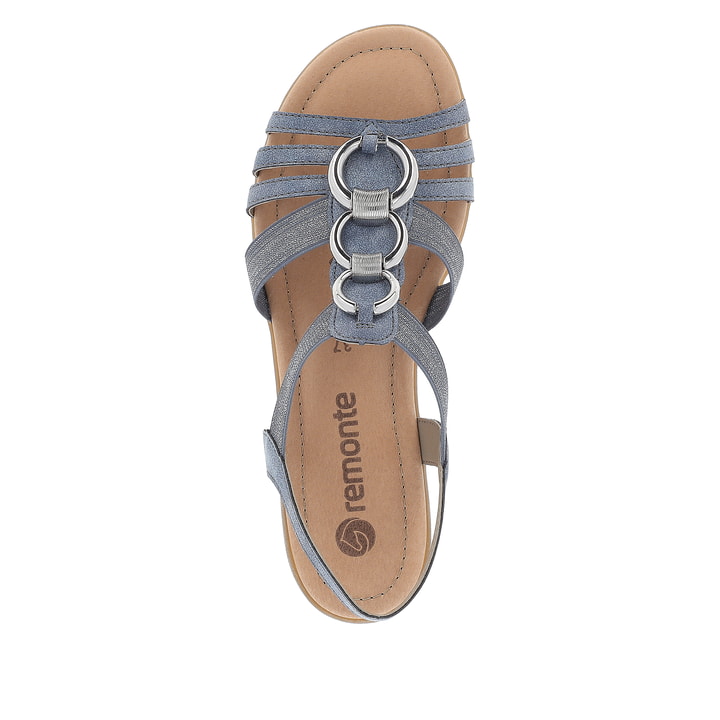 Remonte Artikelnummer R3605-12 remonte Damen Riemchensandalen schieferblau-silber Blitzverkäufe