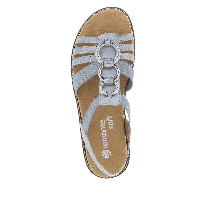 Remonte Artikelnummer D2073-12 remonte Damen Riemchensandalen babyblau-silber Kostenloser Versand