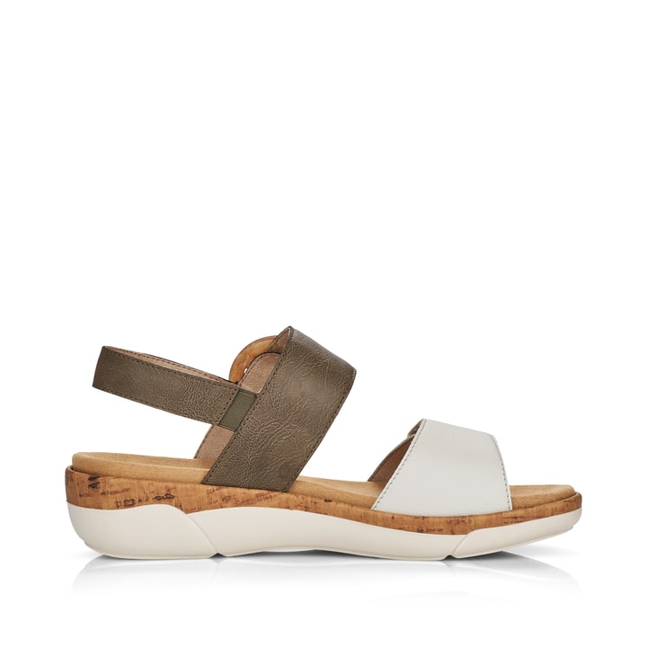 Remonte Artikelnummer R6853-54 remonte Damen Riemchensandalen olivgrün-altweiß Fabrikpreis