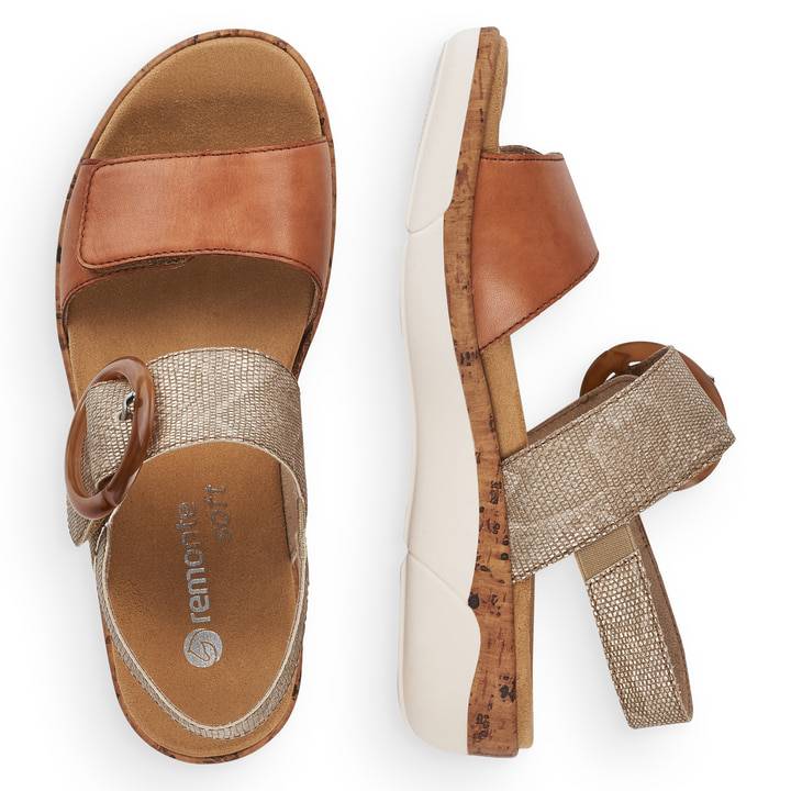 Remonte Artikelnummer R6853-90 remonte Damen Riemchensandalen karamellbraun Sonderangebot