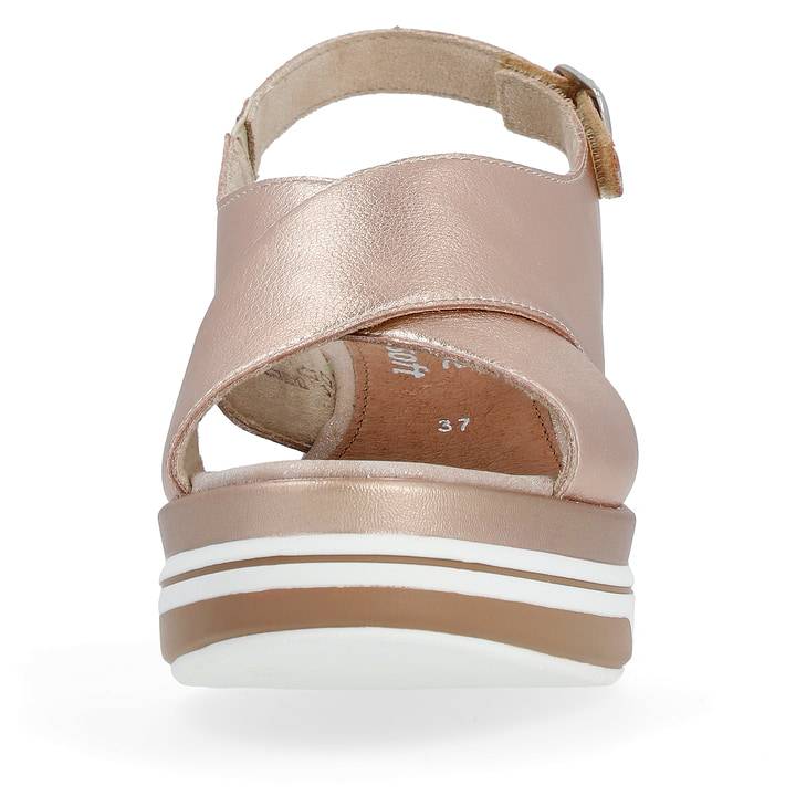 Remonte Artikelnummer D1P53-31 remonte Damen Keilsandaletten metallicrosé Heißer Verkauf