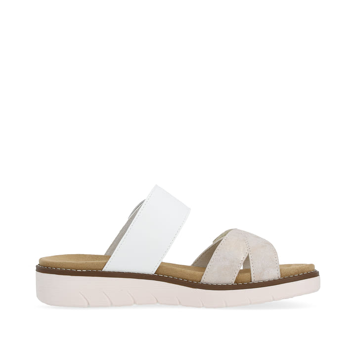 Remonte Artikelnummer D2048-90 remonte Damen Pantoletten metallicrosé-lilienweiß Räumungsverkauf