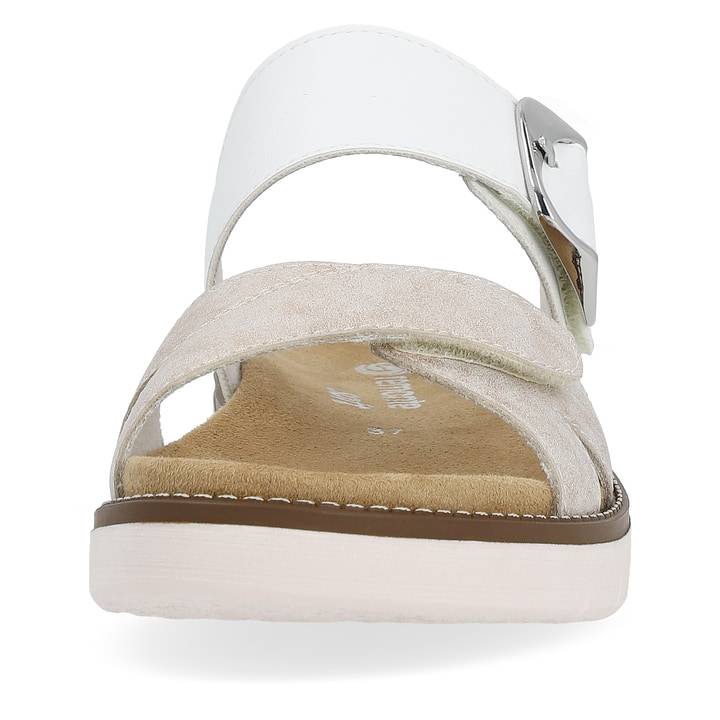 Remonte Artikelnummer D2048-90 remonte Damen Pantoletten metallicrosé-lilienweiß Räumungsverkauf