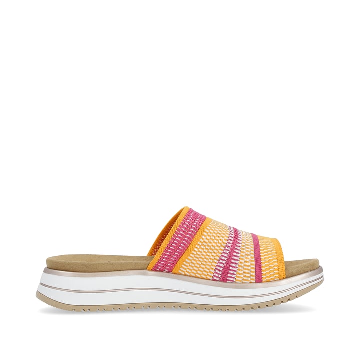 Remonte Artikelnummer D1J54-68 remonte Damen Pantoletten pink-mangogelb Kauf eins, bekomm eins gratis