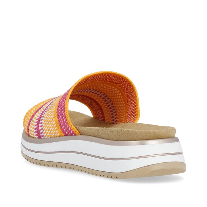 Remonte Artikelnummer D1J54-68 remonte Damen Pantoletten pink-mangogelb Kauf eins, bekomm eins gratis