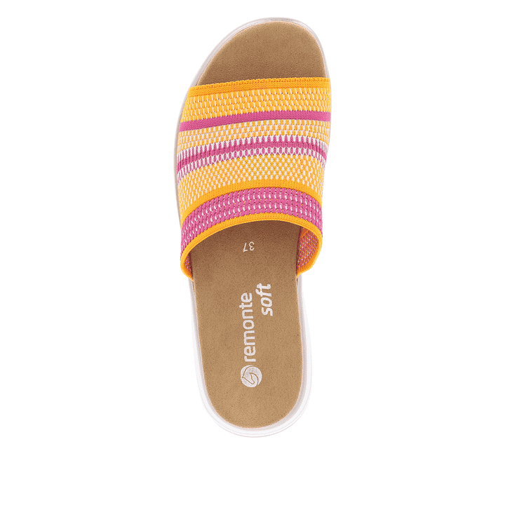 Remonte Artikelnummer D1J54-68 remonte Damen Pantoletten pink-mangogelb Kauf eins, bekomm eins gratis