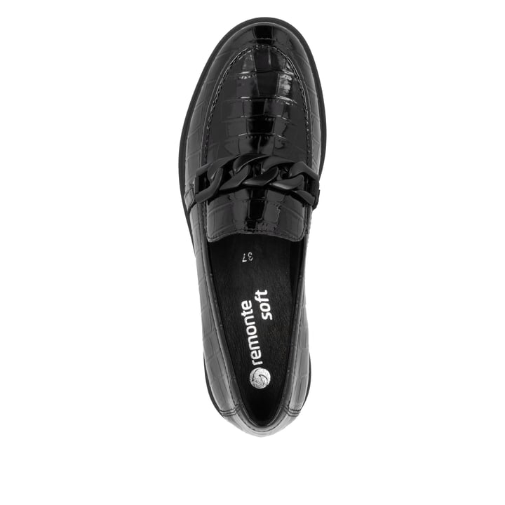 Remonte Artikelnummer D1U00-00 remonte Damen Loafers glanzschwarz 50% Rabatt für begrenzte Zeit