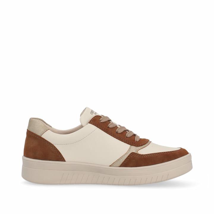 Remonte Artikelnummer D0J01-24 remonte Damen Sneaker nougatbraun-weiß Valentinstagsangebot