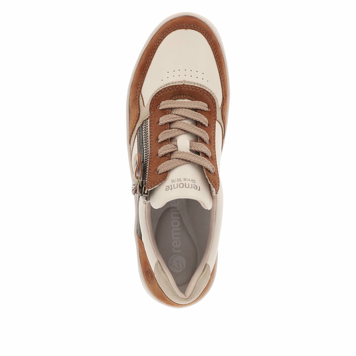 Remonte Artikelnummer D0J01-24 remonte Damen Sneaker nougatbraun-weiß Valentinstagsangebot