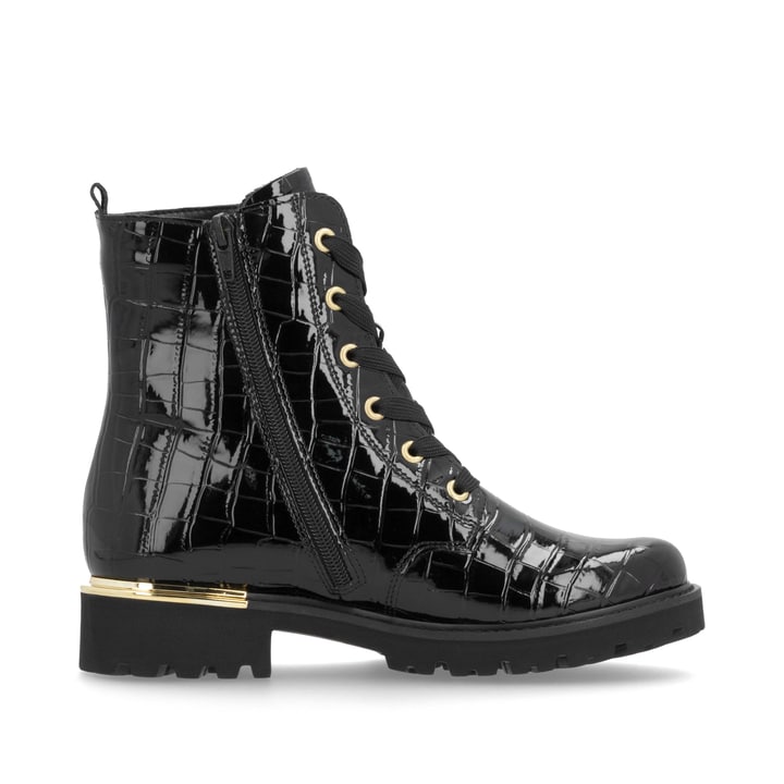 Remonte Artikelnummer D8683-00 remonte Damen Schnürstiefel lackschwarz Lagerräumung