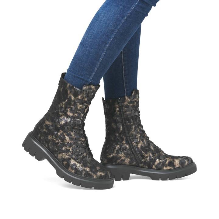 Remonte Artikelnummer D1W72-03 remonte Damen Schnürstiefel tiefschwarz-holzbraun Heißer Verkauf