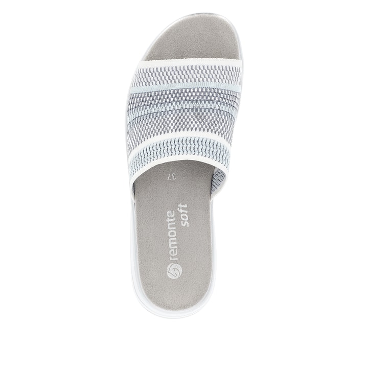 Remonte Artikelnummer D1J54-10 remonte Damen Pantoletten blassblau-reinweiß Bis zu 65% Rabatt