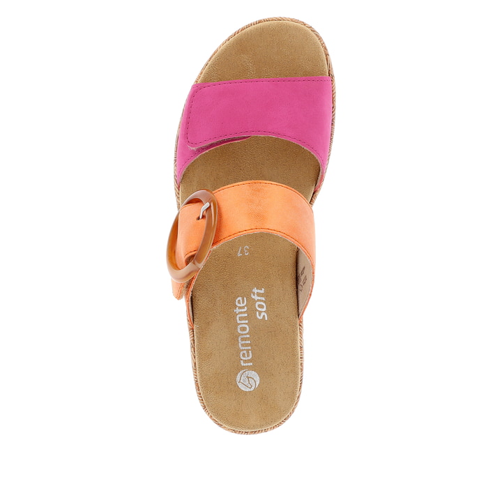 Remonte Artikelnummer R6858-38 remonte Damen Pantoletten apricot-magenta Nur für heute