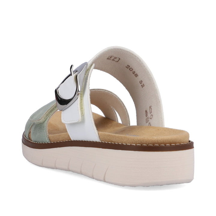 Remonte Artikelnummer D2048-52 remonte Damen Pantoletten pastellgrün-altweiß Auslauf