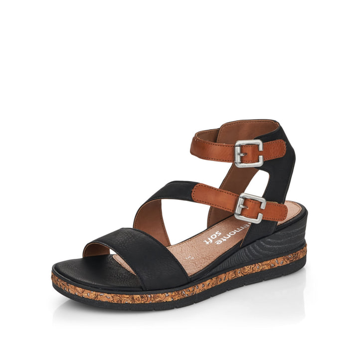 Remonte Artikelnummer D3052-01 remonte Damen Keilsandaletten asphaltschwarz Flash Sale