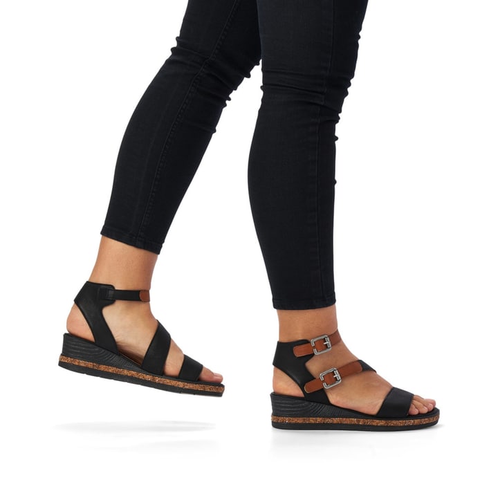 Remonte Artikelnummer D3052-01 remonte Damen Keilsandaletten asphaltschwarz Flash Sale