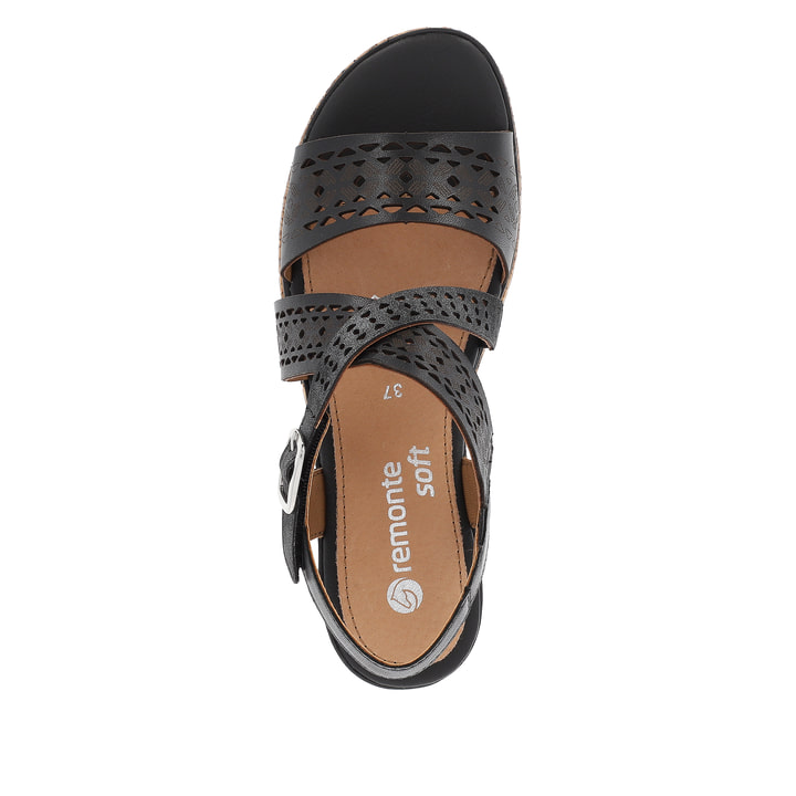 Remonte Artikelnummer D3069-02 remonte Damen Keilsandaletten nachtschwarz Osterangebot