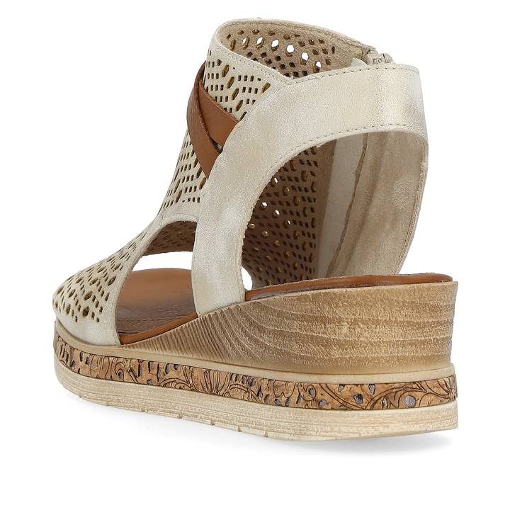 Remonte Artikelnummer D3075-60 remonte Damen Keilsandaletten cremebeige Lagerräumung