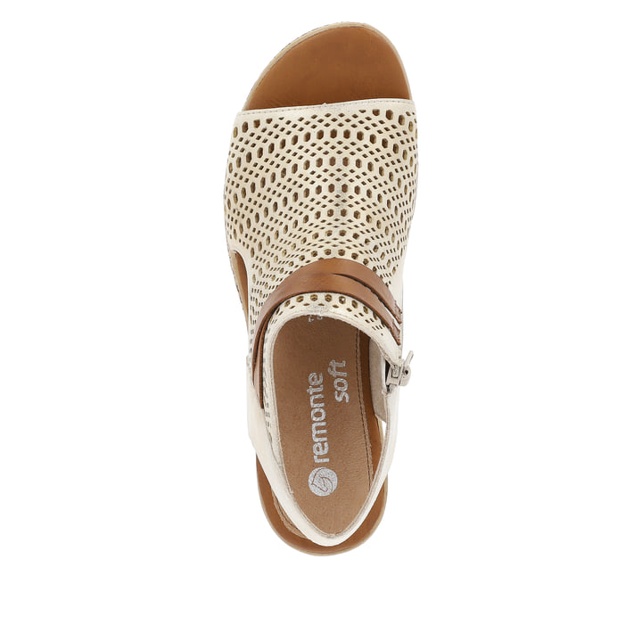 Remonte Artikelnummer D3075-60 remonte Damen Keilsandaletten cremebeige Lagerräumung