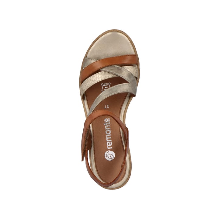 Remonte Artikelnummer R6251-23 remonte Damen Keilsandaletten karamellbraun-metallic Saisonale Angebote