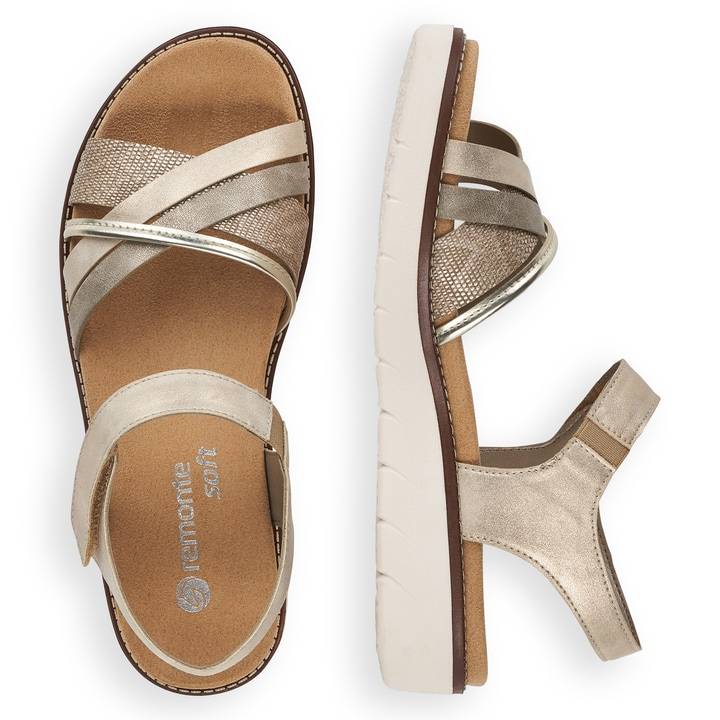 Remonte Artikelnummer D2058-90 remonte Damen Riemchensandalen hellbeige-metallic Bis zu 65% Rabatt