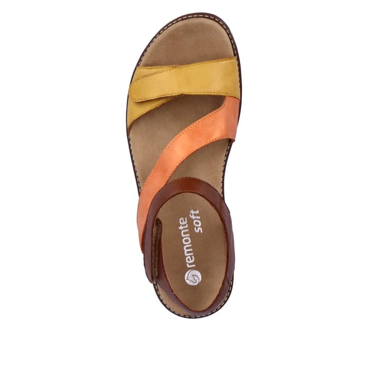Remonte Artikelnummer D2050-25 remonte Damen Riemchensandalen braun-orange-gelb Super Rabatt