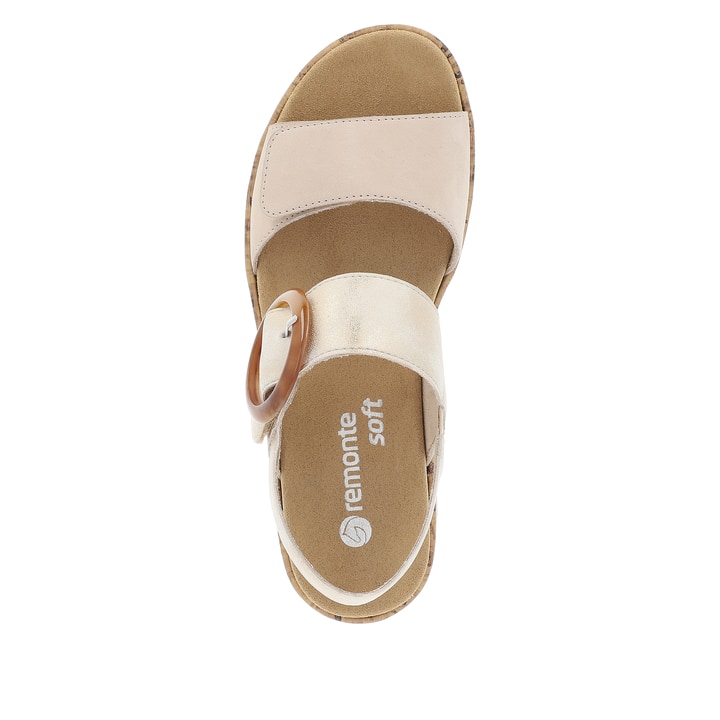 Remonte Artikelnummer R6853-61 remonte Damen Riemchensandalen lehmbeige-altweiß Riesige Rabatte