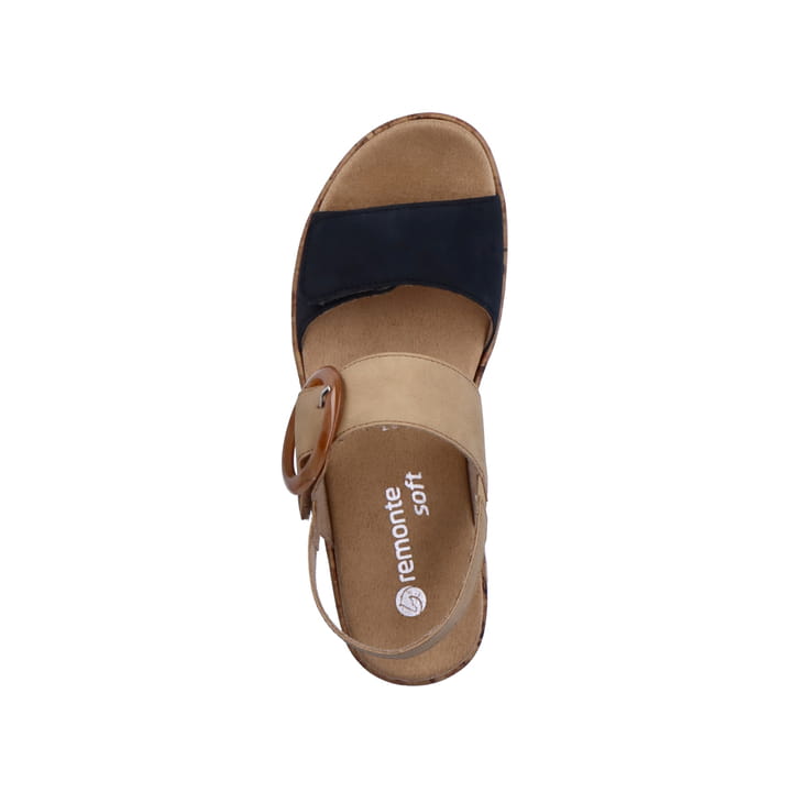 Remonte Artikelnummer R6853-60 remonte Damen Riemchensandalen sandbeige-stahlblau Speichern exportieren